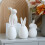 Keramisch wit paashaasje ornament 15 cm 6