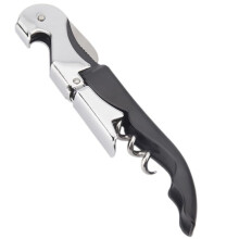 Waiter Corkscrew Professional Wine Opener with Foil Cutter,Manual Wine Bottle Opener for Servers, Bartenders and Waiter (1, Black)