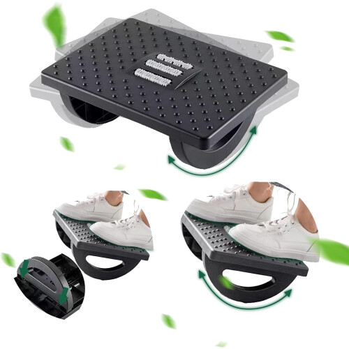 Ergonomische Wippfußstütze, schwarz, Größe L