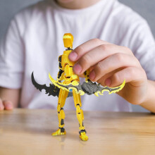 T13Actionfiguren-Set – Vormontiert, 3D-gedruckt mit Waffen und Zubehör, kompatibel mit T13Lucky Ro-bo Dummy Nova13 (Gelb)