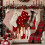 Weihnachtsstrümpfe, rot-grün, Plüsch, kariert, 47 cm 3