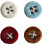 Creative Button Shape Ottoman Cushion Thickened Round Pouf-Red 4