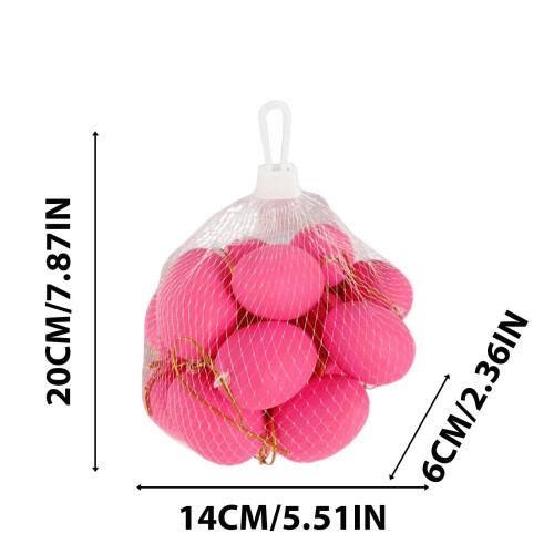 20pcs Hot Pink 2.4" Solid Color Plastic Easter Eggs, Blank Simulation Eggs for Crafting, Decorating & Classroom Activities – Compatible with Easter 2
