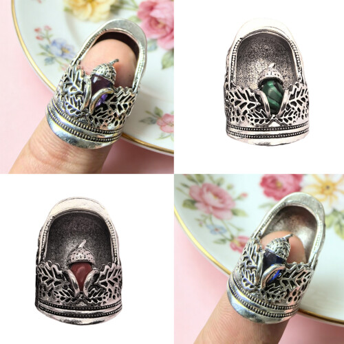 Slip Resistant Open Cap Thimble in Alloy for Secure-Golden  thi 2
