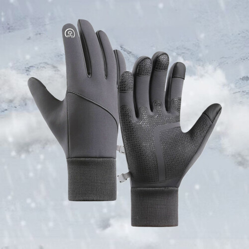 Guanti termici unisex per touchscreen, antivento e foderati in pile. 1
