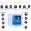 Digital Alarm Clock Luminous Cube LCD Clock with Large Display, Time/Date/Temperature, Color LED 5
