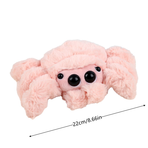 Roze pluche spinnetje van 22 cm 2
