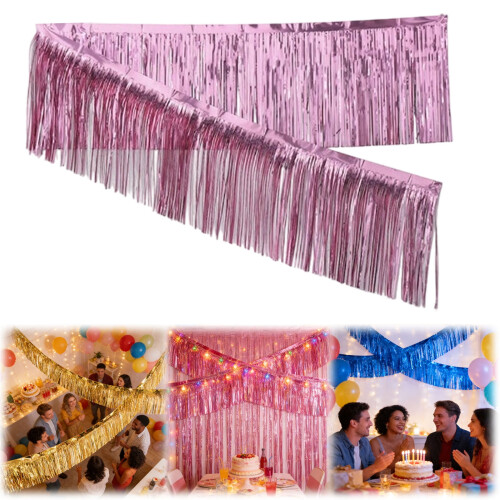 Champagne Foil Fringe Garland – Reusable Decor 1
