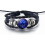 Sort stjernetegnslæderarmbånd justerbart 5