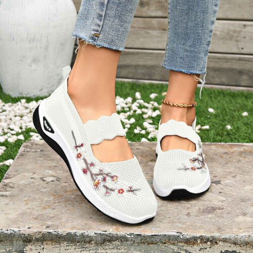 Γυναικεία παπούτσια casual mesh slip-on, μαλακή σόλα, αναπνεύσιμα ορθοπεδικά loafers για 1