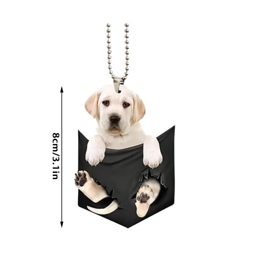 Puppy Keychain Cloth Bag - Car Mirror Pendant, Backpack 1