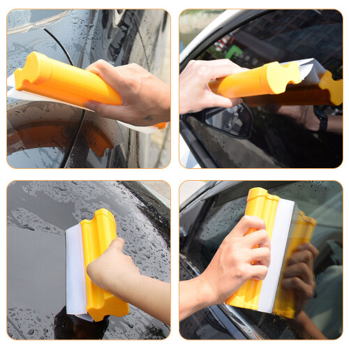 Car Windshield Squeegee for Window Cleaning, Small Double Row Design, Easy to Use and 1