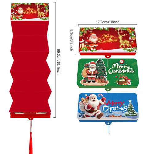 Weihnachtsgeschenkbox in rotem Umschlag mit 10 Kartenfächern 2