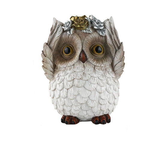 Figurine hibou en résine, statue décorative, 14 cm 1