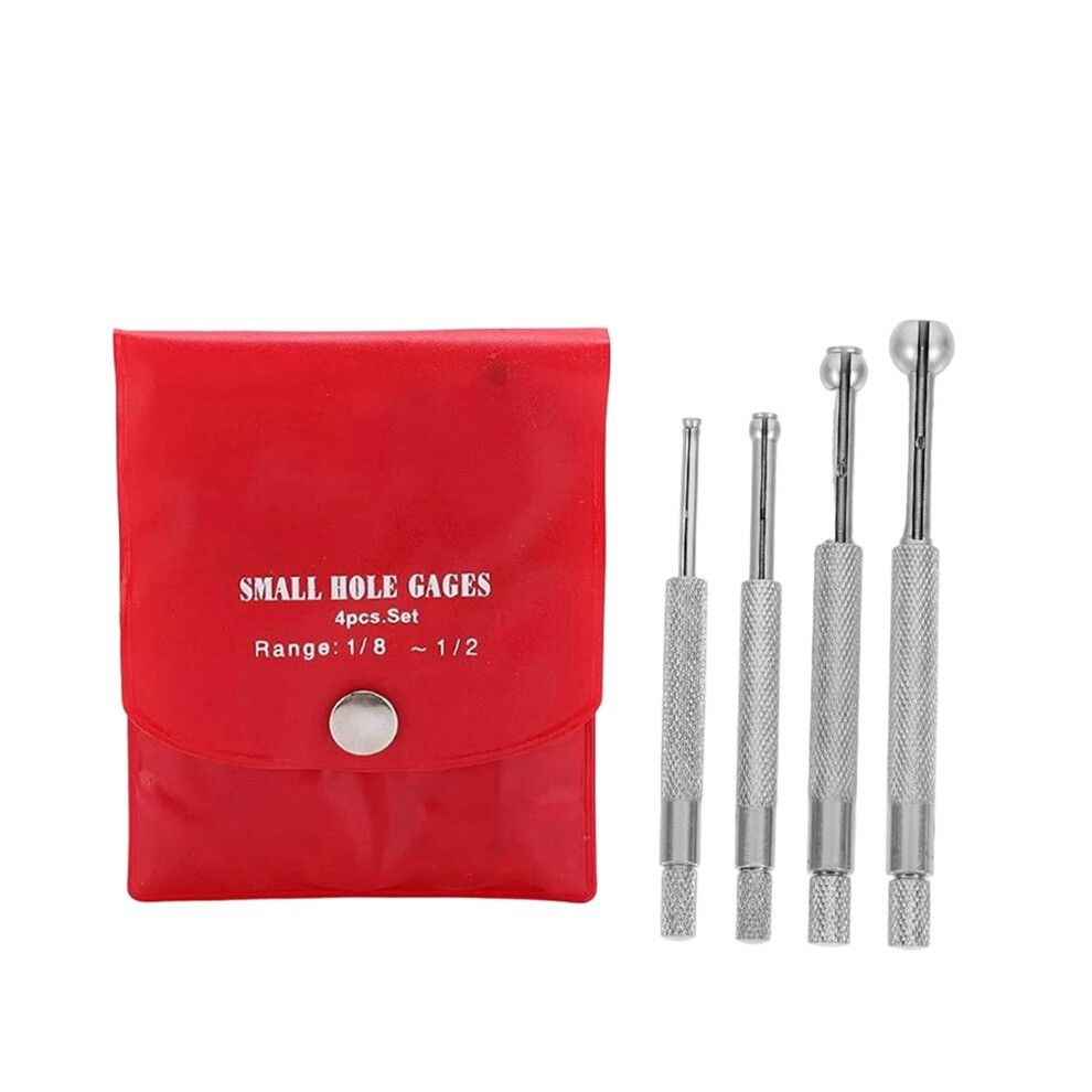 4Pcs Telescoping Small Hole Gauge Set Full Round Spherical Shaped Hardened Bore Gauge Round 4712970581941