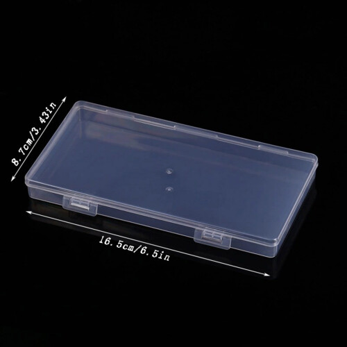 Under $5 Transparent Rectangular Plastic Box, Clear Storage Container for Supplies Toiletries, Multipurpose Organizer Case 2
