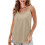 Γυναικεία Μοντέρνα Μονόχρωμη Στρογγυλή Λαιμόκοψη Halter Cami Τοπ Αμάνικο Ελαφρύ 6