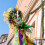Γιρλάντα από ασημένια φτερά Mardi Gras, 6,56 ποδιών χρυσή, πράσινη, μωβ, μεταλλική 4