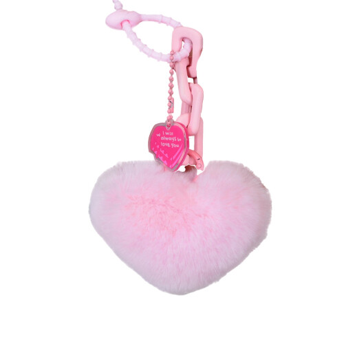 Red Bow Car Keychain with Heart Pendant 1pc 1