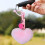 Red Bow Car Keychain with Heart Pendant 1pc 5