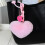 Red Bow Car Keychain with Heart Pendant 1pc 4