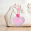 Red Bow Car Keychain with Heart Pendant 1pc 7