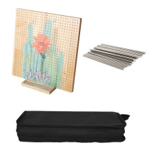 15" X15'' Crochet Square Blocking Board for Crochet Projects with Stainless Steel Rods with Pegs,for Knitting Enthusiast