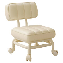 Kleiner Hocker mit Rückenlehne, Universalrollen, Weicher Hocker, Kindersofa, Couchtisch, Kleiner Stuhl, Seilzughocker, Niedriger Hocker, Tragbarer