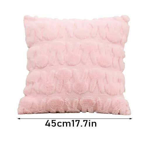 Funda de almohada de felpa con forma de corazón, 45x45 cm. 2