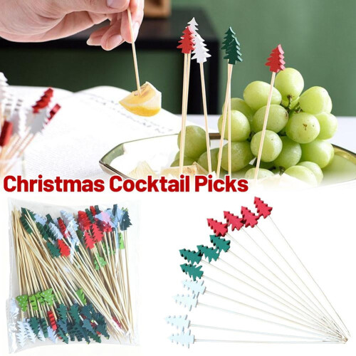 100 st. bambu julcocktailpinnar – tomten, 2