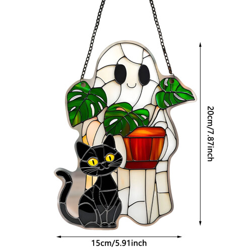 Halloween Witch Acrylic Pendant Decor 2 Pack 1