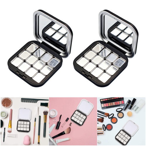 2Pcs Portable Makeup Powder Boxes With Magnetic Lid Empty-4 2