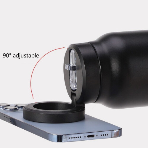 Garrafa de água térmica de aço inoxidável de 710 ml com compartimento para celular. 2
