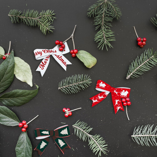 Weihnachtsband, 1,5 cm x 4,5 m, Polyester-Satin 2