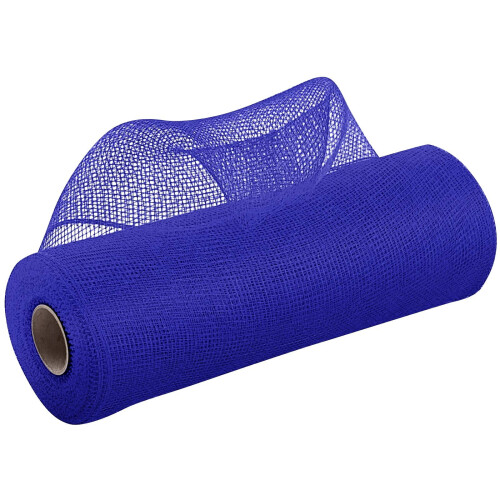 Κορδέλα Royal Blue Poly Mesh με αλουμινόχαρτο – 25 εκ. x 28 εκ., για στεφάνια, φιόγκους, 1