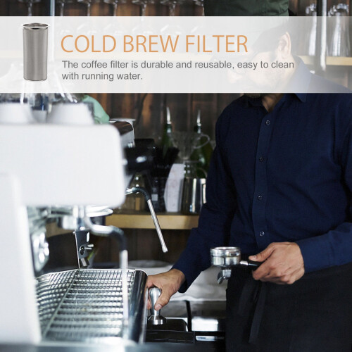 Filtro per caffè a maglia di precisione in acciaio inossidabile per macchina per caffè freddo e tè freddo, riutilizzabile e 1