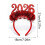 Tiara de Natal 2026, vermelha, com glitter, para mulheres e meninas. 6