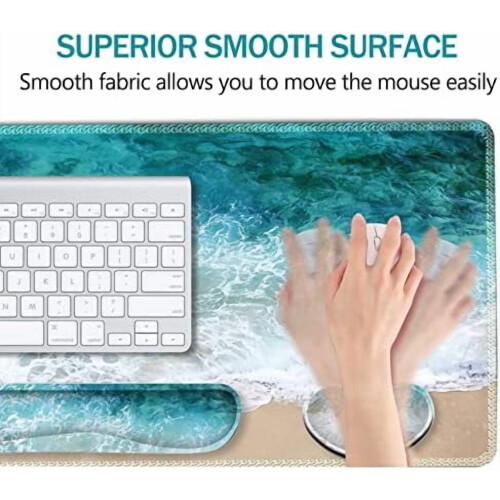 Σετ XXL Gaming Mouse Pad με στήριγμα καρπού, μαξιλάρι, υποπόδιο και πατάκι γραφείου από 2