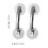 KALLORY Safety Grab Bars for Bathroom2Pcs Silver Door Handle for Elderly ABS Engineering Plastics7.7X2.4in 2