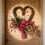 Valentine's Heart Wreath Artificial Rose Flower Wreath Spring-3 7