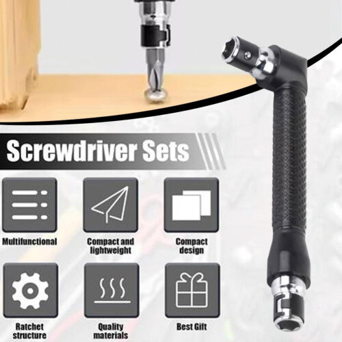 L-Shaped ratchet Screwdriver Utility Mini Socket Wrench Screwdriver Bits Tool 2