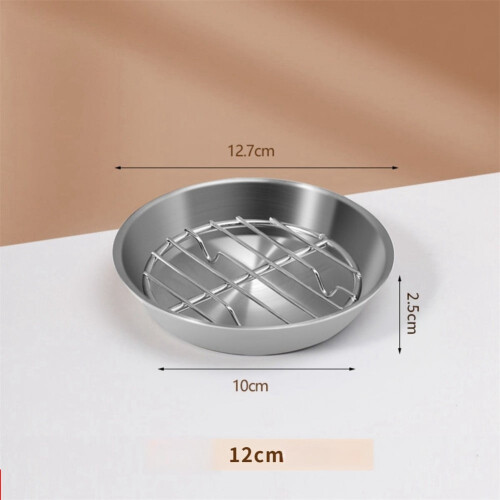 Stainless Steel Round Baking Pan with Cooling Rack for Roasting and Baking 1