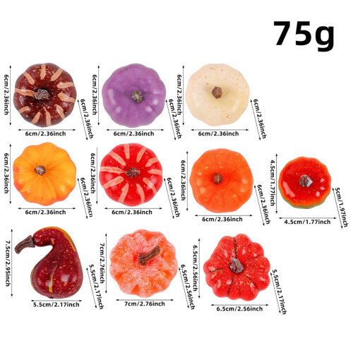Artificial Red Pumpkin Decorative Prop 1 Pack 2
