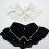 Decorative White Lace Apparel Jeweled Collar Polyester-Black 2