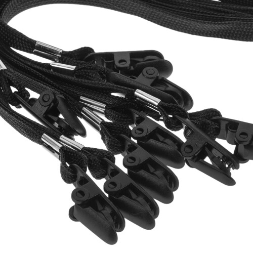 5PCS Quick Release Lanyard Black Polyester Adjustable Hat Strap for Travel Convenience 2