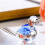 Exquisites Detailed Handcrafted Crystal Bird Figurine-Deep Blue 6