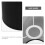 Λάμπα Pretyzoom Linen Drum Shade Μαύρο Αμπαζούρ TC Light Diffusion 1 τεμάχιο για τραπεζαρία 5