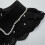 Decorative White Lace Apparel Jeweled Collar Polyester-Black 6