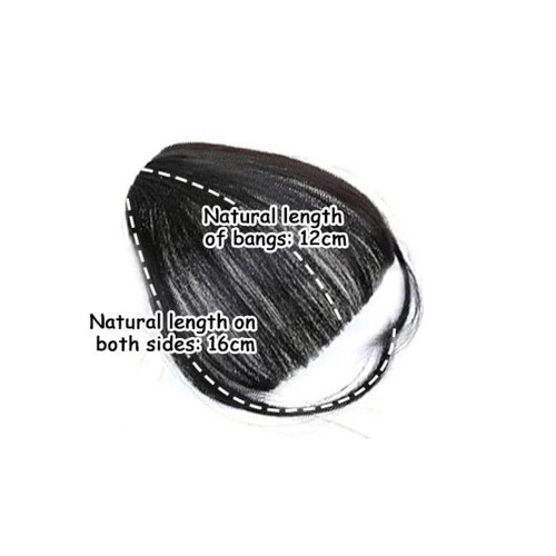 Breton sintetic maro, cu clips, 15 cm 1