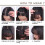 Breton sintetic maro, cu clips, 15 cm 5